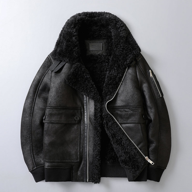Men's Aviator Jacket Zip-Up Collared Classic Style Casual Everyday
