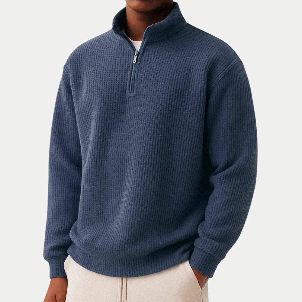 Men's Modern Leisure Jumper Relaxed Fit Long Sleeve Crew Neck Casual Everyday