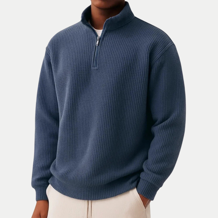 Men's Modern Leisure Jumper Relaxed Fit Long Sleeve Crew Neck Casual Everyday