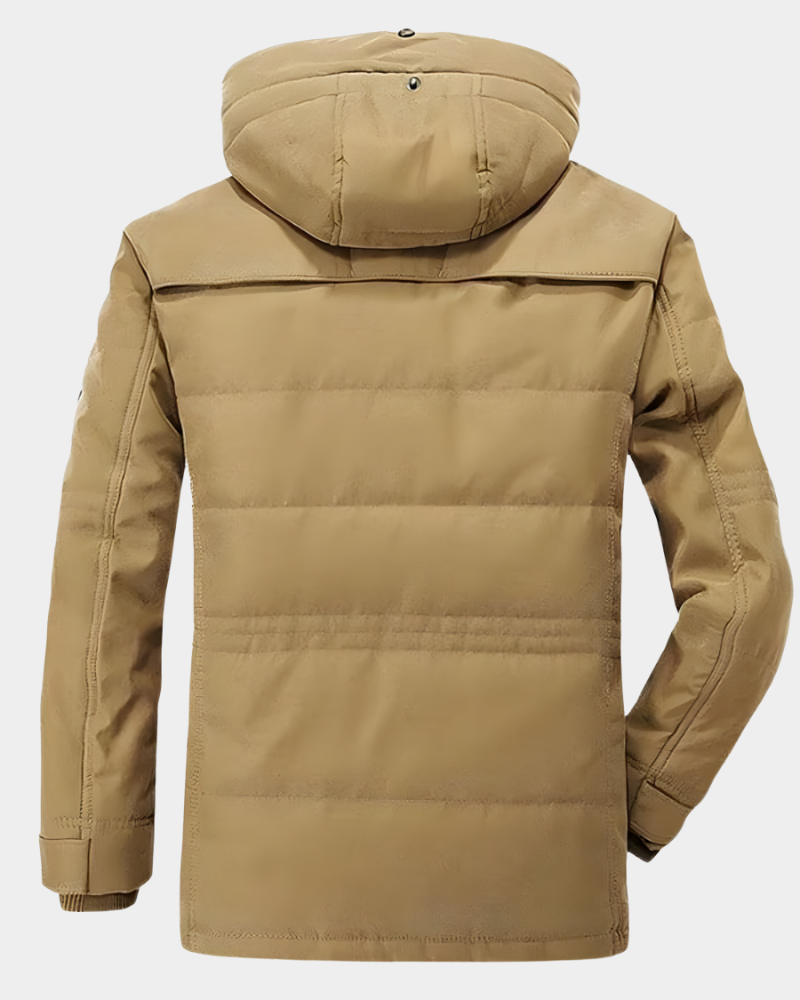 Men's All-Weather Expedition Jacket Full-Zip Adjustable Hood Versatile Outdoor