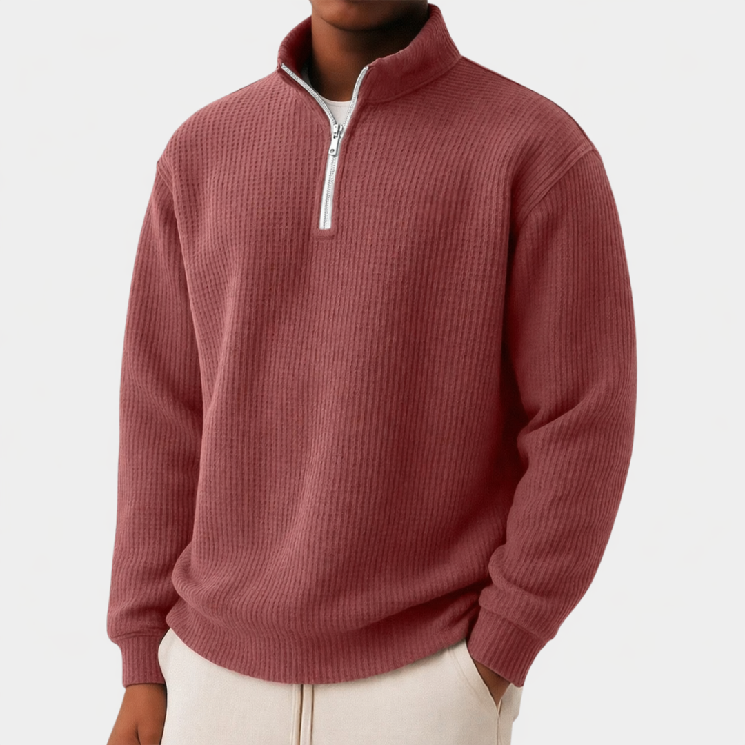 Men's Modern Leisure Jumper Relaxed Fit Long Sleeve Crew Neck Casual Everyday