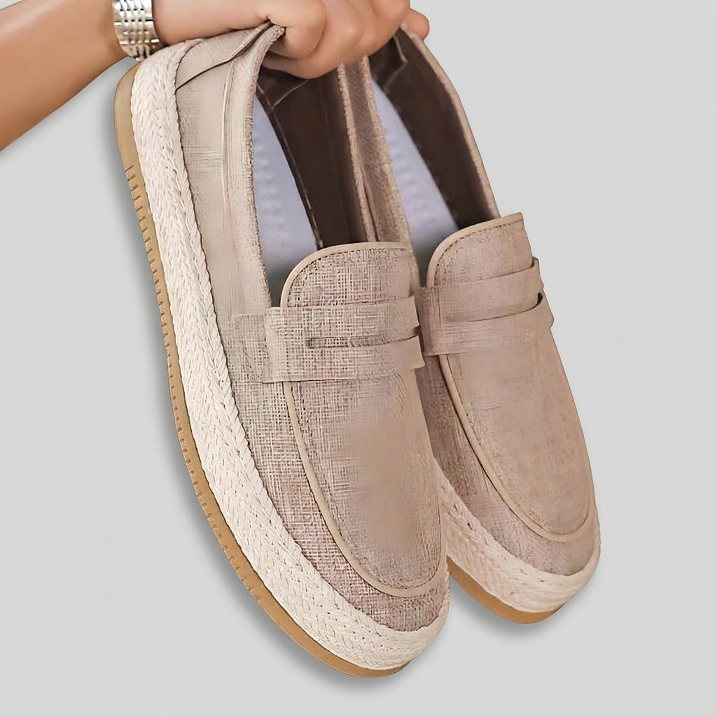 Men's Slip-On Loafers with Woven Trim
