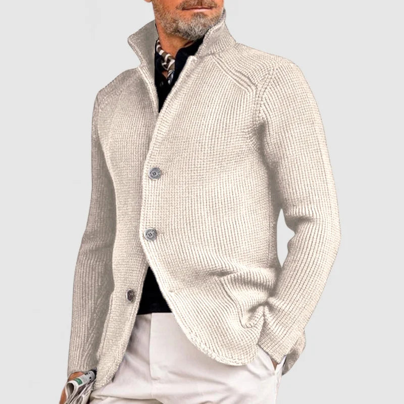 Men's Elegant Vintage Cardigan Long Sleeve Open Front Classic Stylish