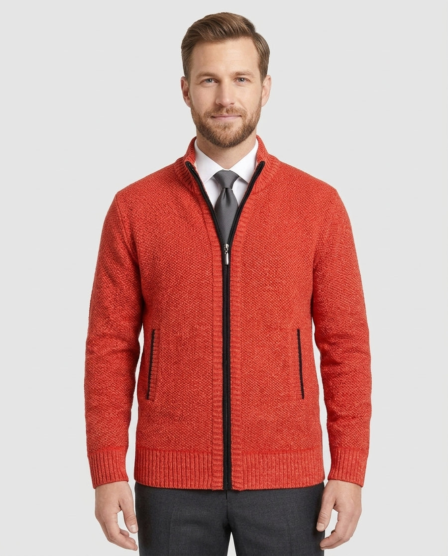 Men's Cardigan Sweater Open Front Long Sleeve Casual Layering Stylish - Front [Lystr 6ad8963f12cc3a36a9cfcd3c:front]
