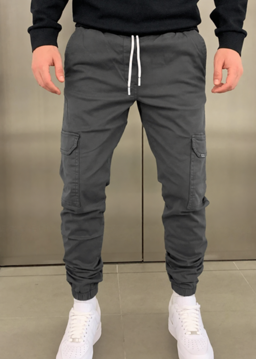 Men's Cargo Trousers Relaxed Fit Multi-Pocket Utility Style Everyday Wear