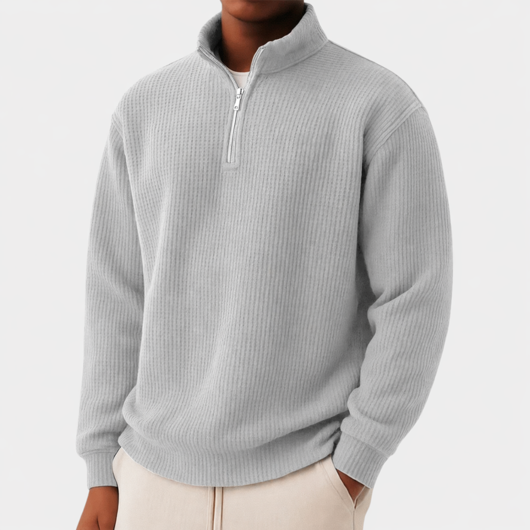 Men's Modern Leisure Jumper Relaxed Fit Long Sleeve Crew Neck Casual Everyday