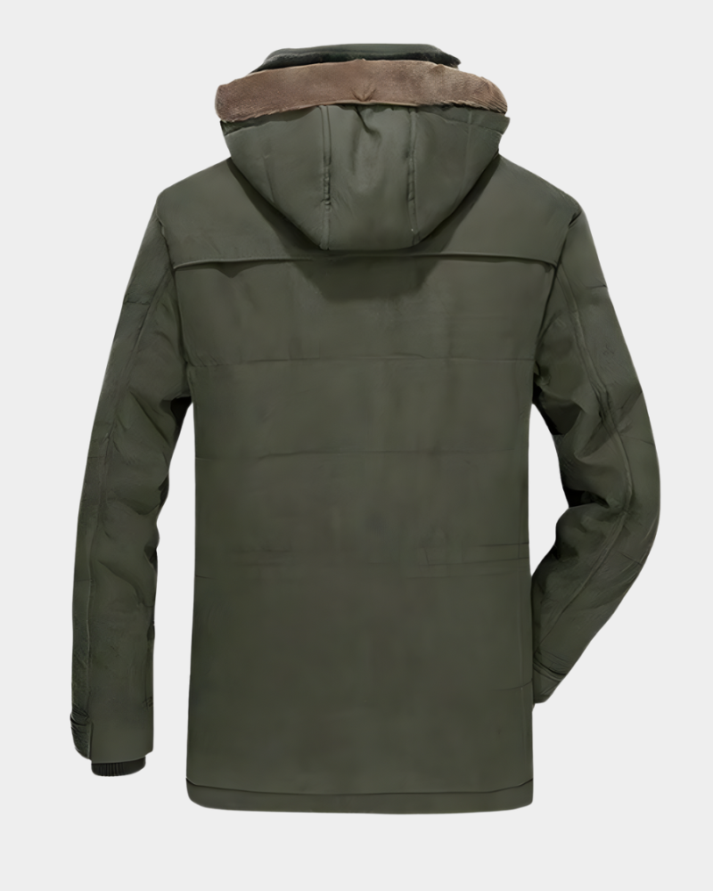 Men's All-Weather Expedition Jacket Full-Zip Adjustable Hood Versatile Outdoor
