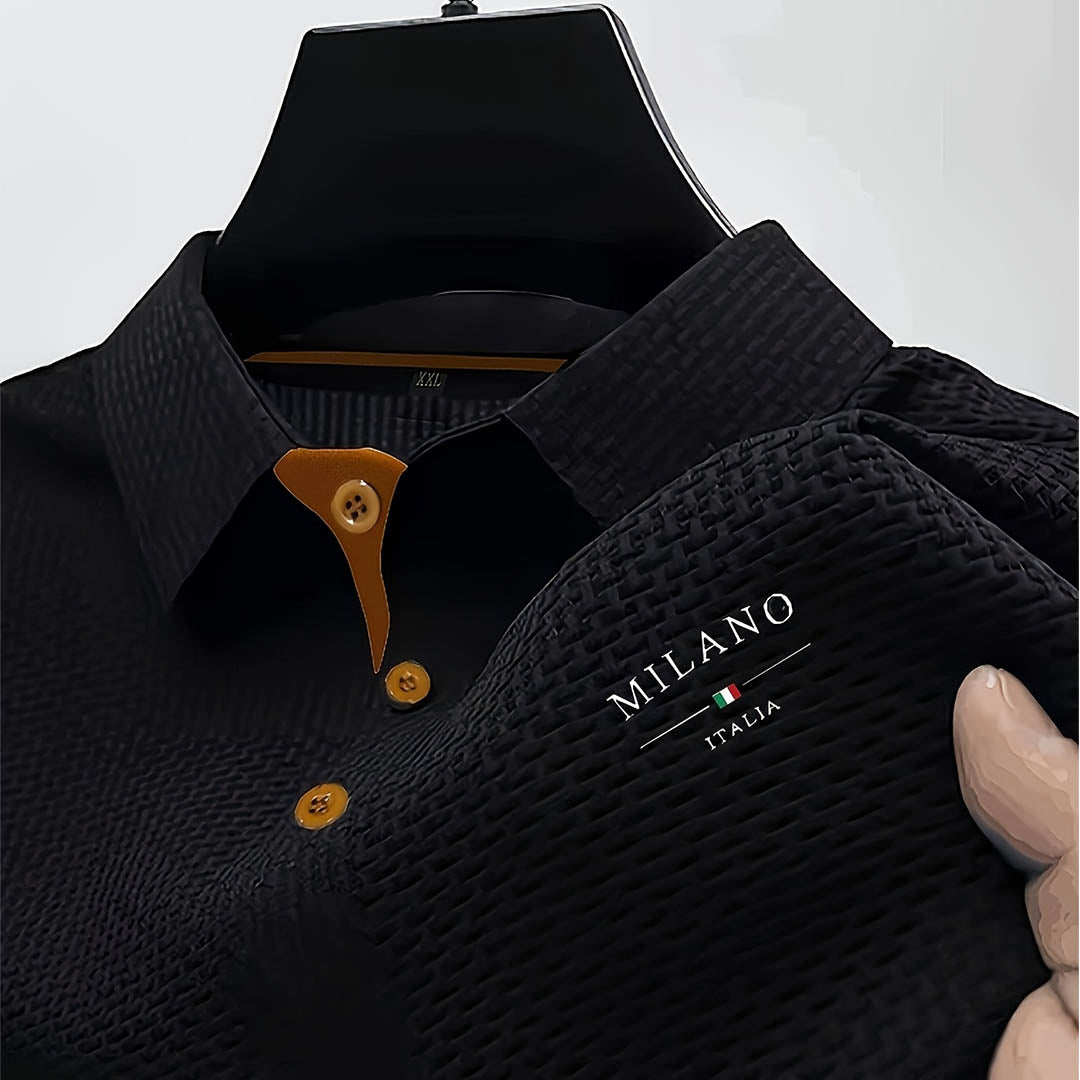 Men's Stylish Textured Polo Shirt | Casual