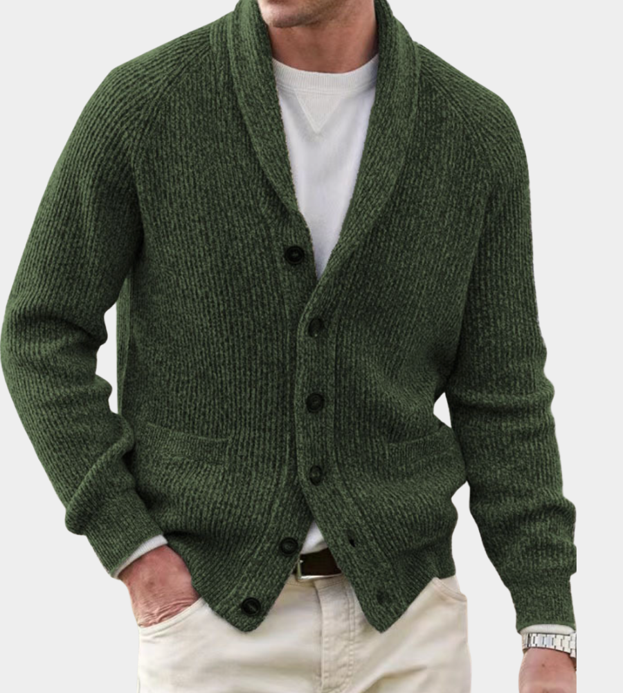 Men's Classic Scarf Cardigan Open Front Relaxed Fit Layering Versatile Everyday