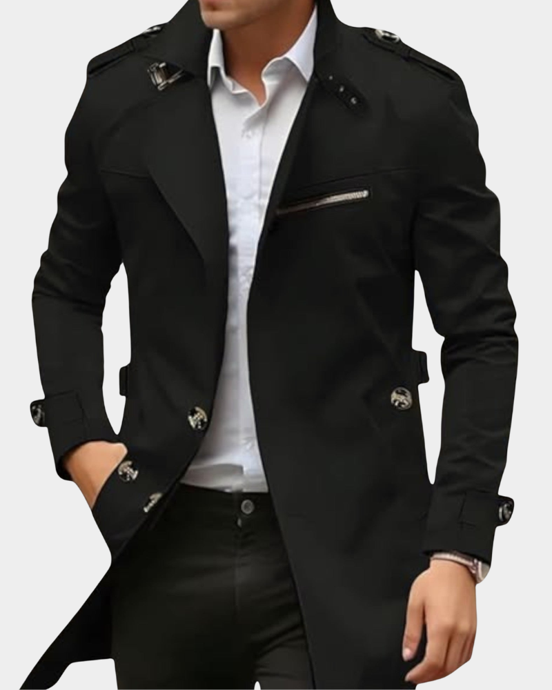 Men's Classic Handmade Jacket Tailored Fit Long Sleeve Notched Collar Button-Up Casual