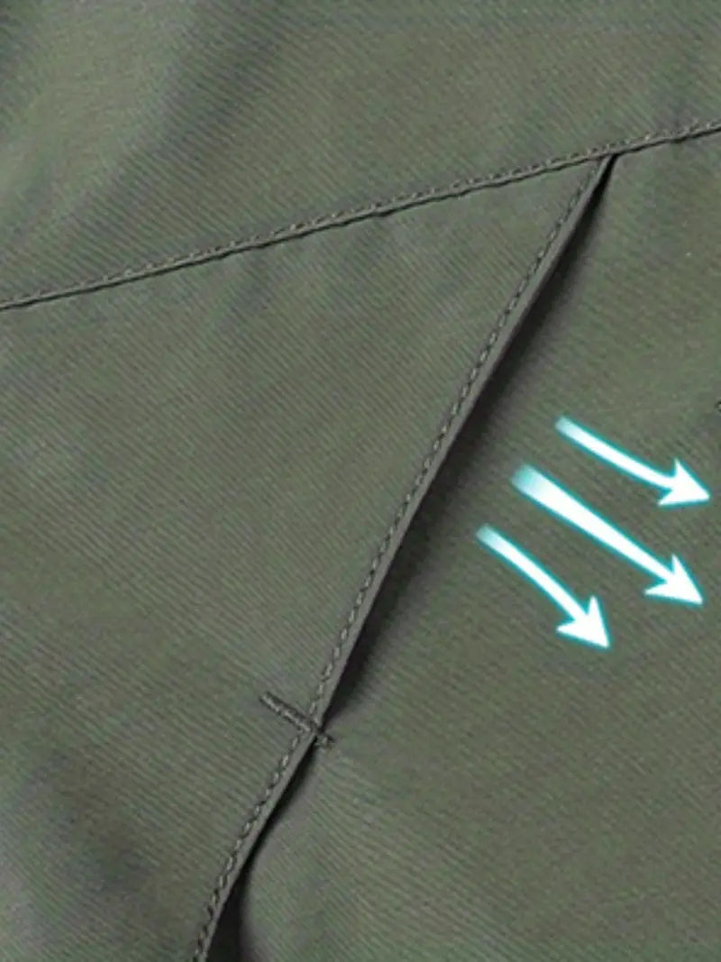 Men's All-Weather Hooded Jacket Relaxed Fit Full-Zip Casual Outdoor
