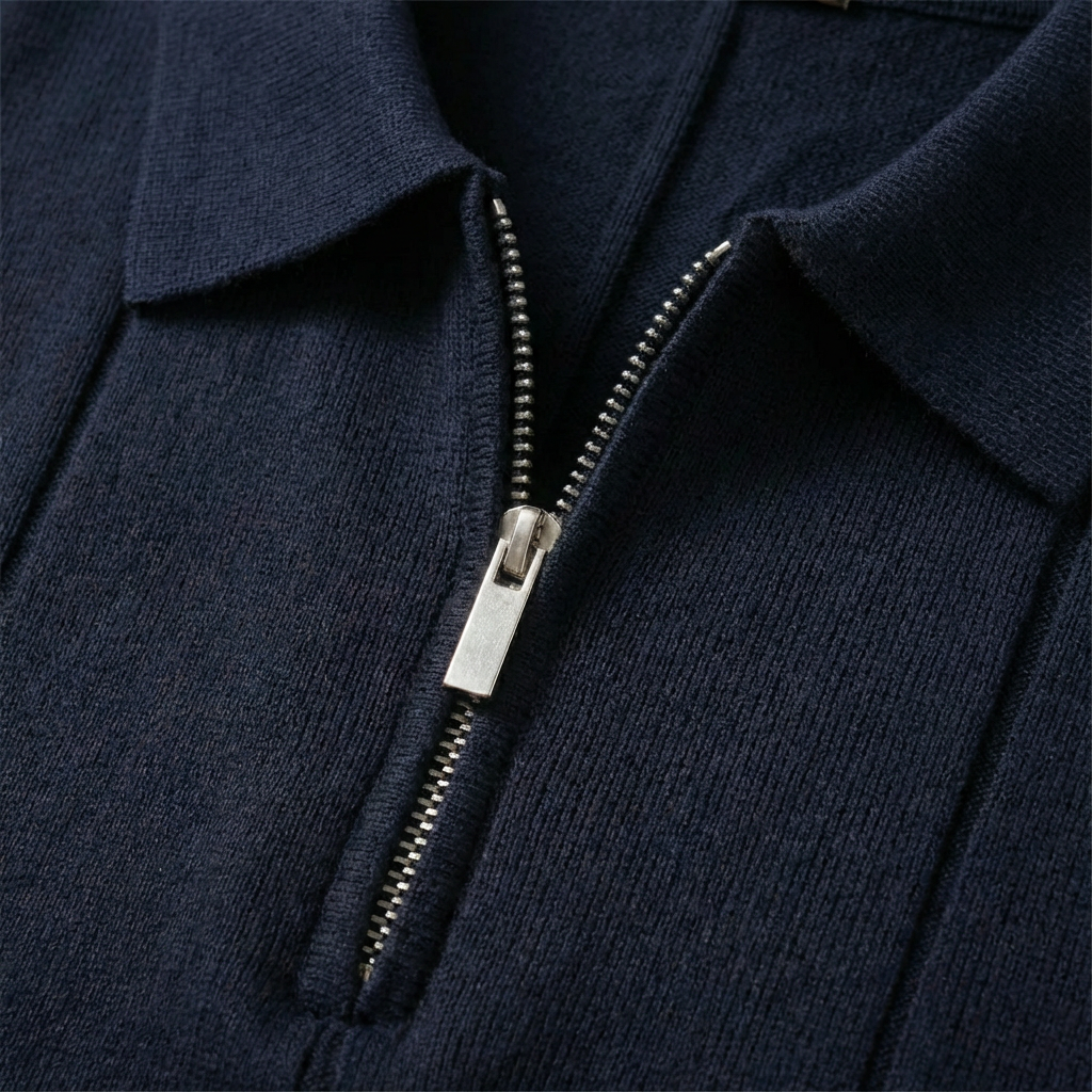 Men's Stylish Quarter-Zip Polo | Casual