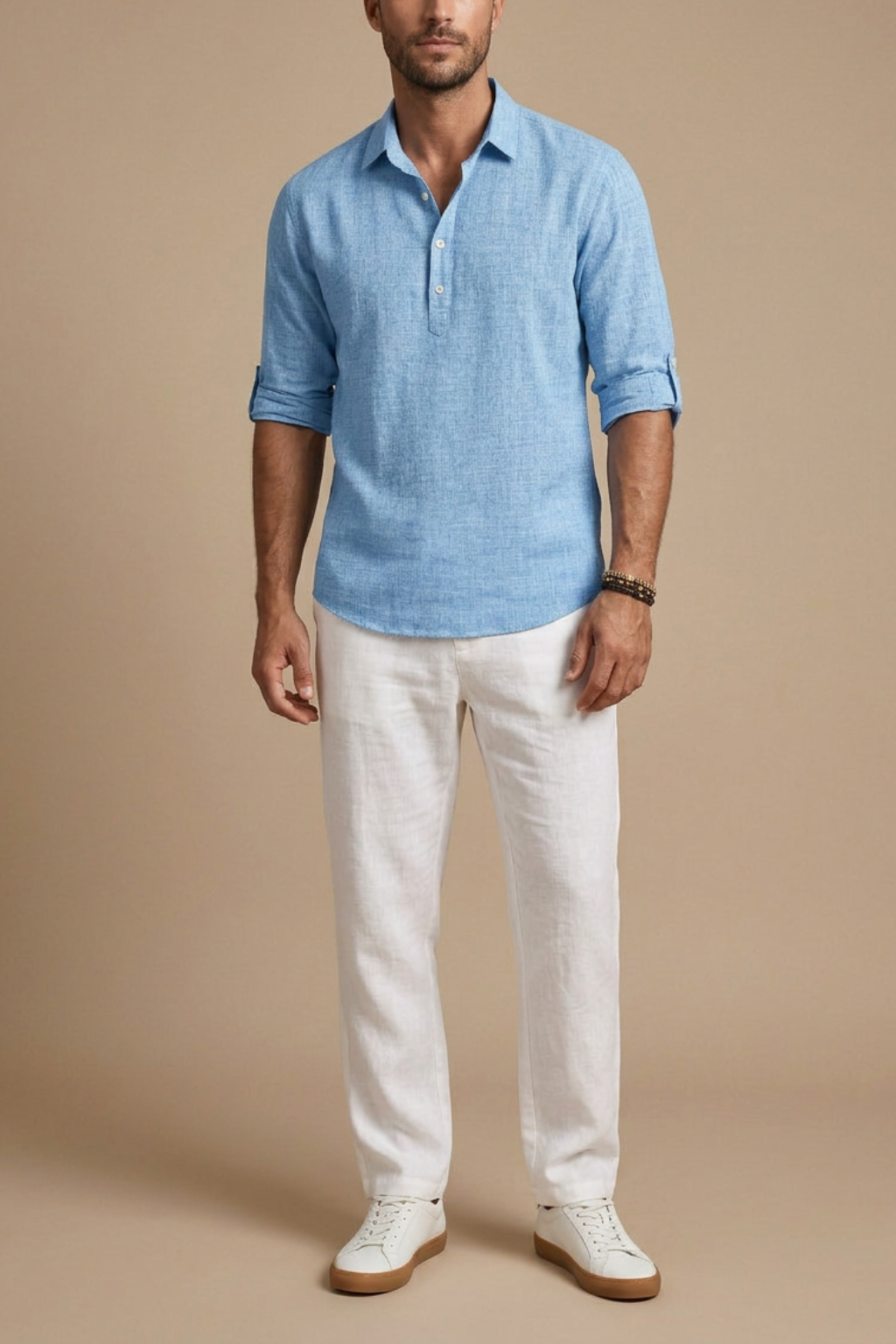 Men’s Linen Polo Shirt