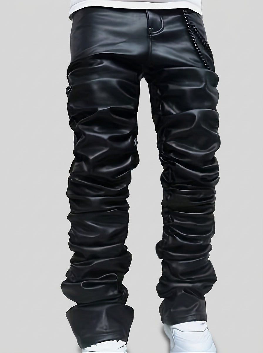 Men’s Ruched Straight-Leg Pants