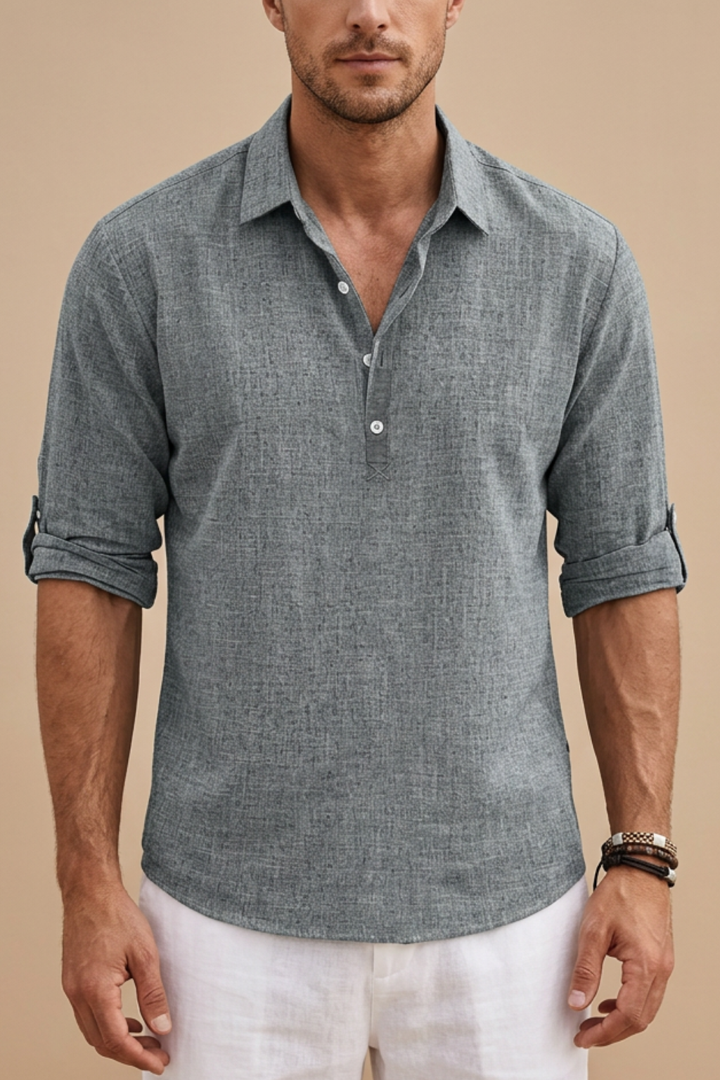 Men’s Linen Polo Shirt