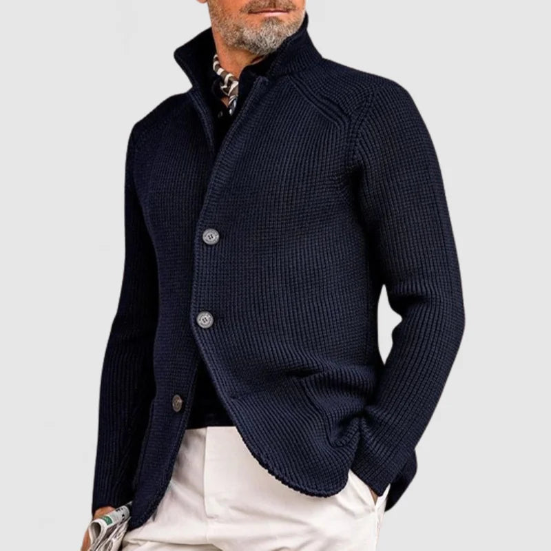 Men's Elegant Vintage Cardigan Long Sleeve Open Front Classic Stylish
