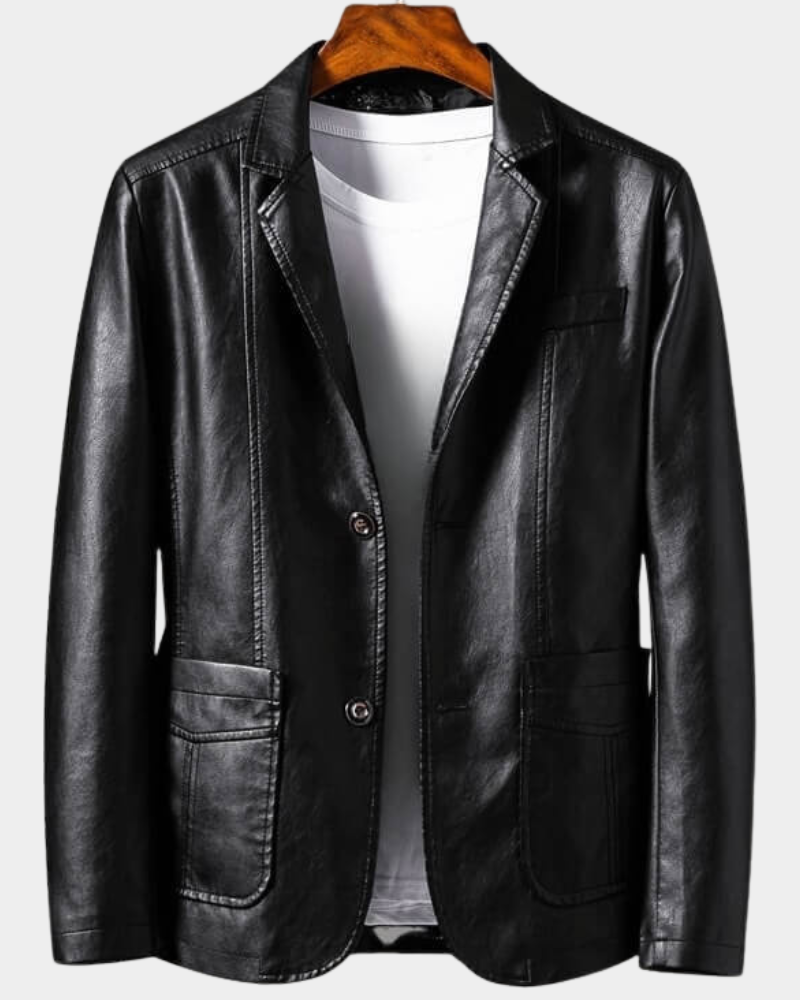 Men's Modern Executive Jacket Tailored Fit Long Sleeve Notched Lapel Smart-Casual