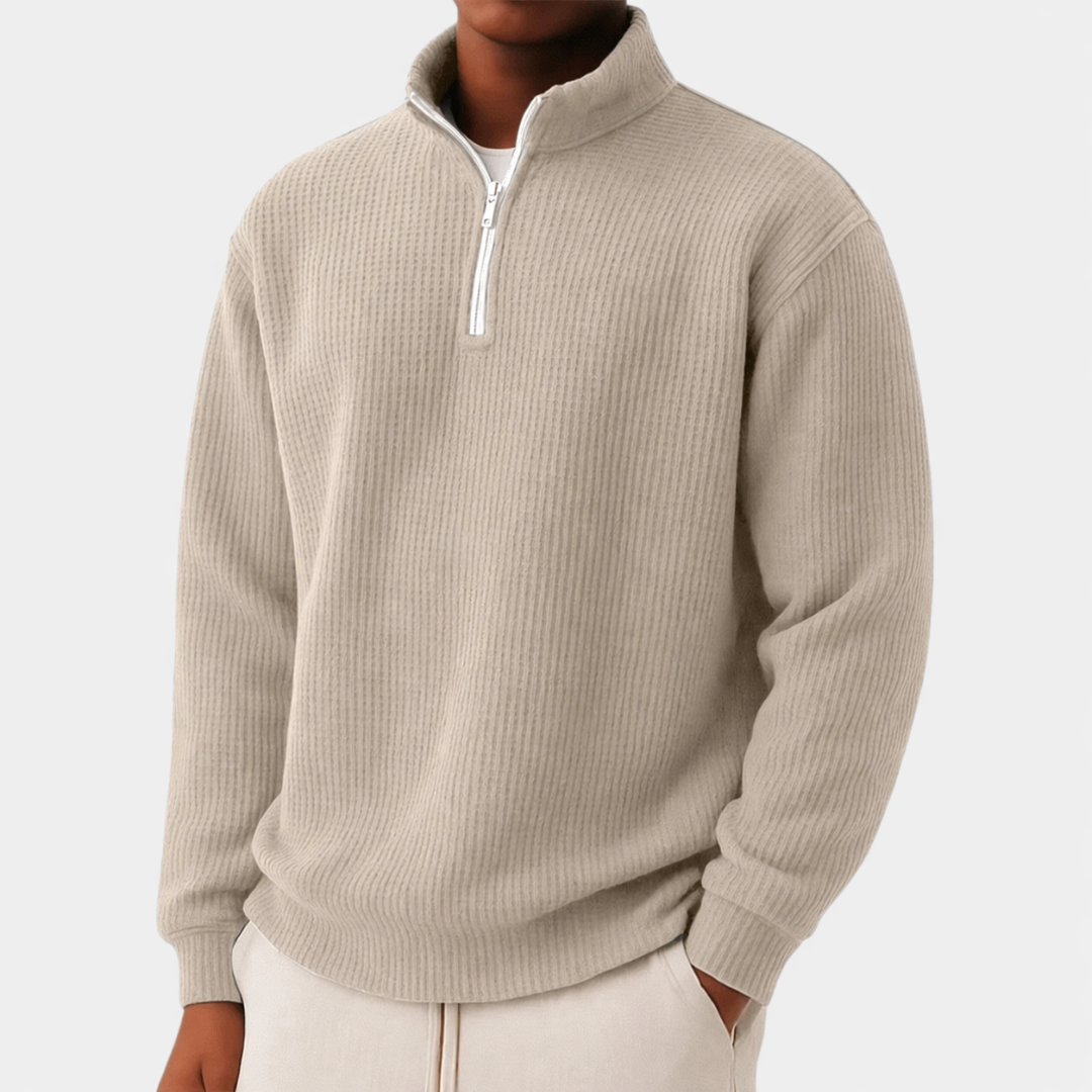Men's Modern Leisure Jumper Relaxed Fit Long Sleeve Crew Neck Casual Everyday