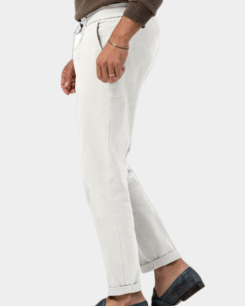 Men's Slim-Fit Pleat Trousers Tailored Design Smart-Casual Versatile Everyday