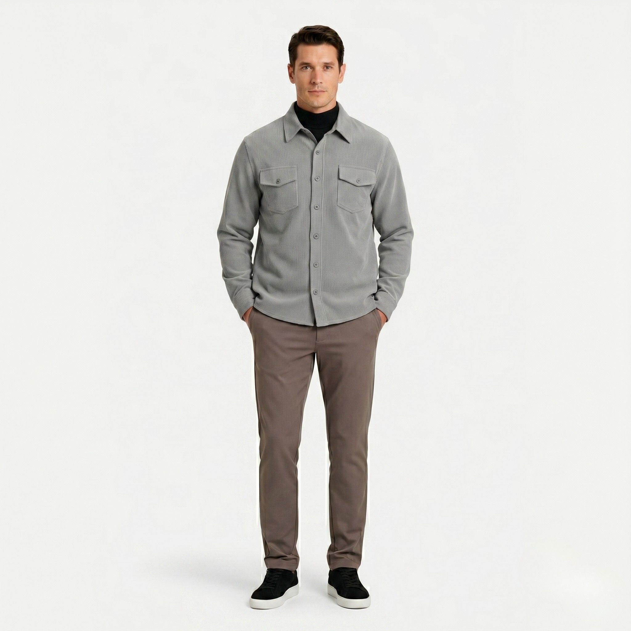 Men's Casual Corduroy Shirt | Long Sleeve
