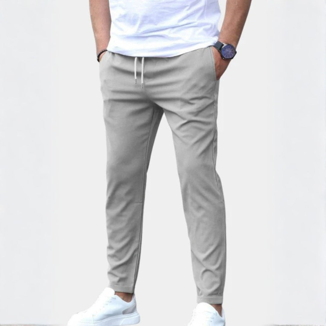 Men's Jogger Chinos Slim Fit Stretch Tapered Elastic Cuff Drawstring Smart-Casual Casual Everyday Versatile Brock