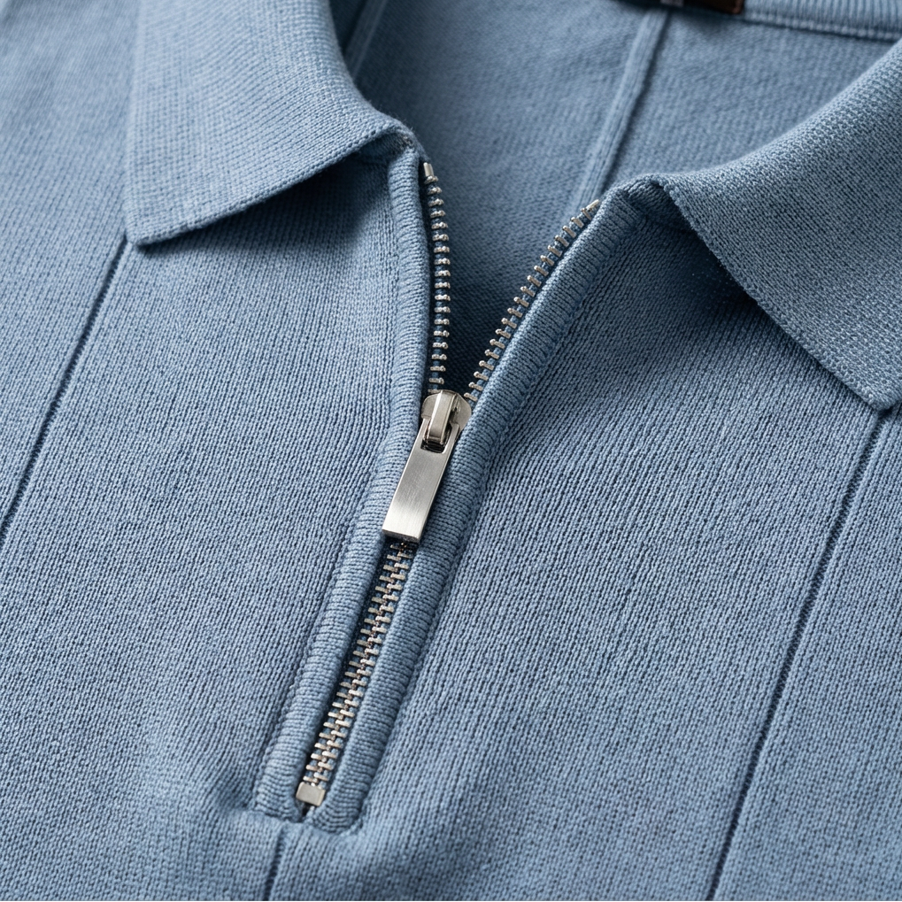 Men's Stylish Quarter-Zip Polo | Casual