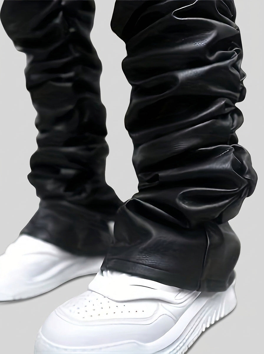 Men’s Ruched Straight-Leg Pants