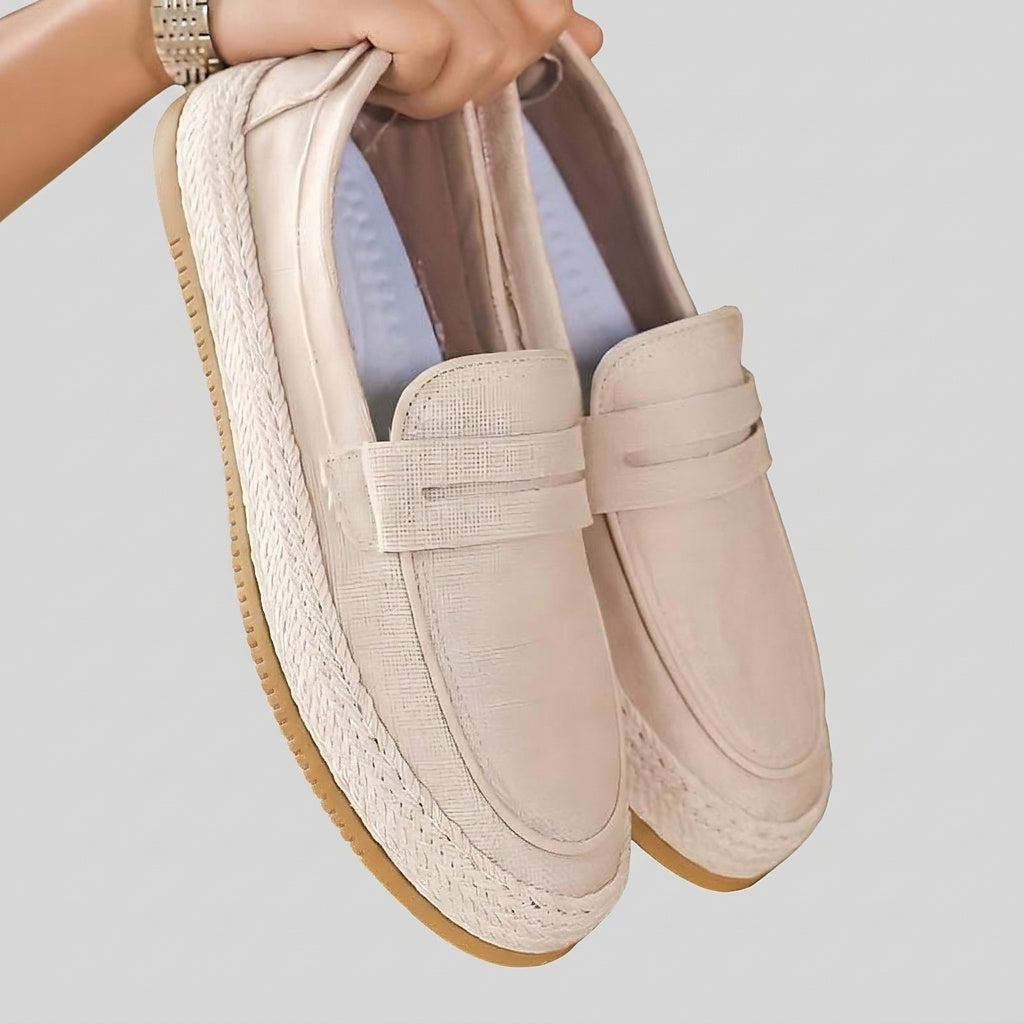 Men's Slip-On Loafers with Woven Trim