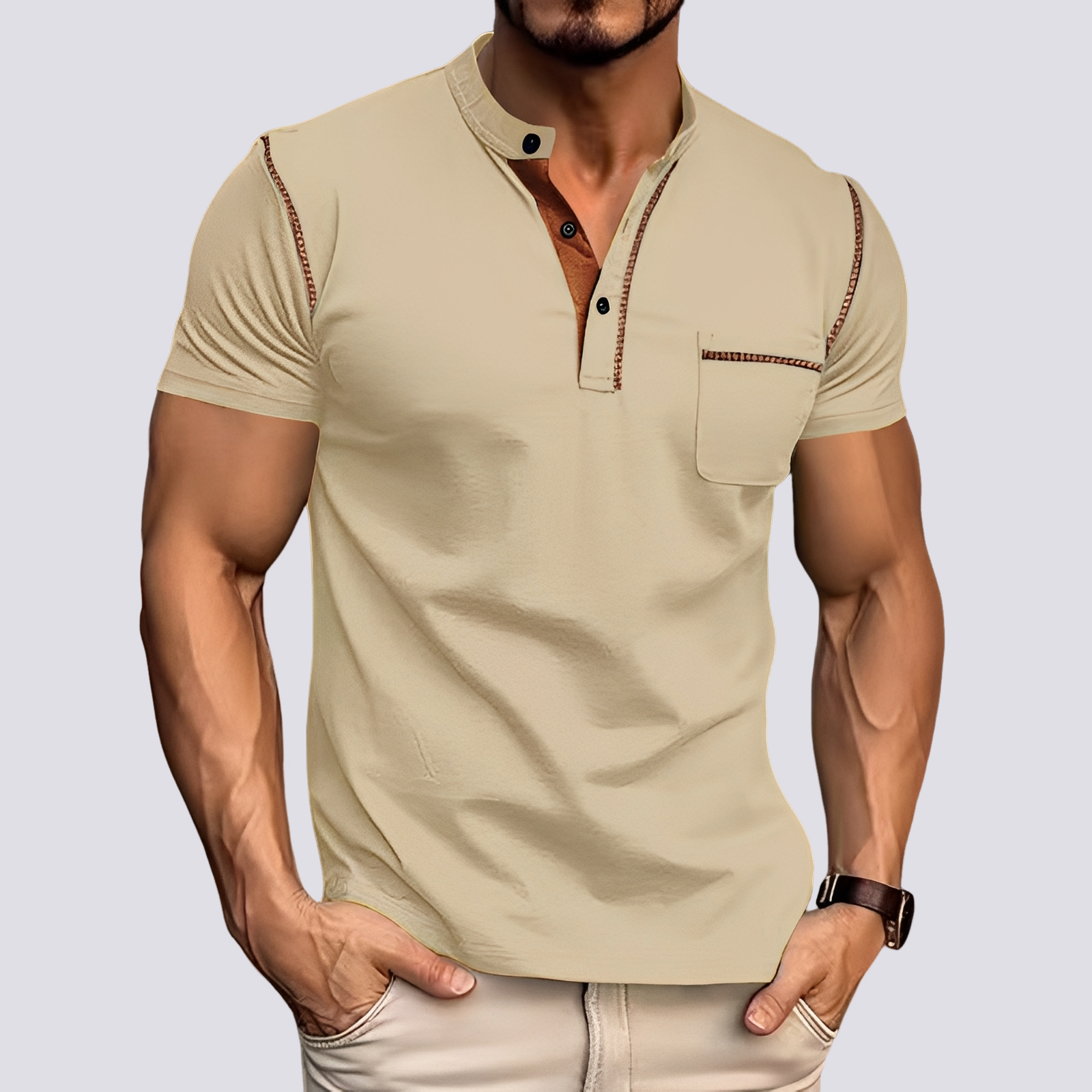 Men's Polo Shirt Casual Short-Sleeve Collared Regular Fit Smart-Casual Everyday Golf Sport Versatile Classic