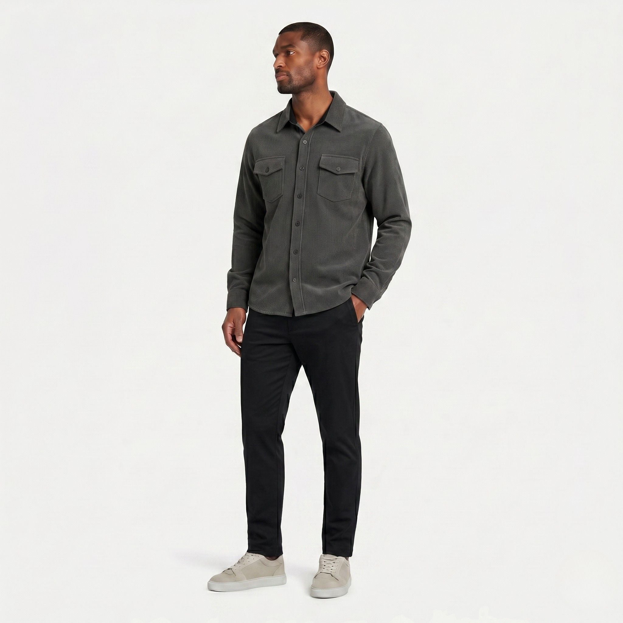 Men's Casual Corduroy Shirt | Long Sleeve