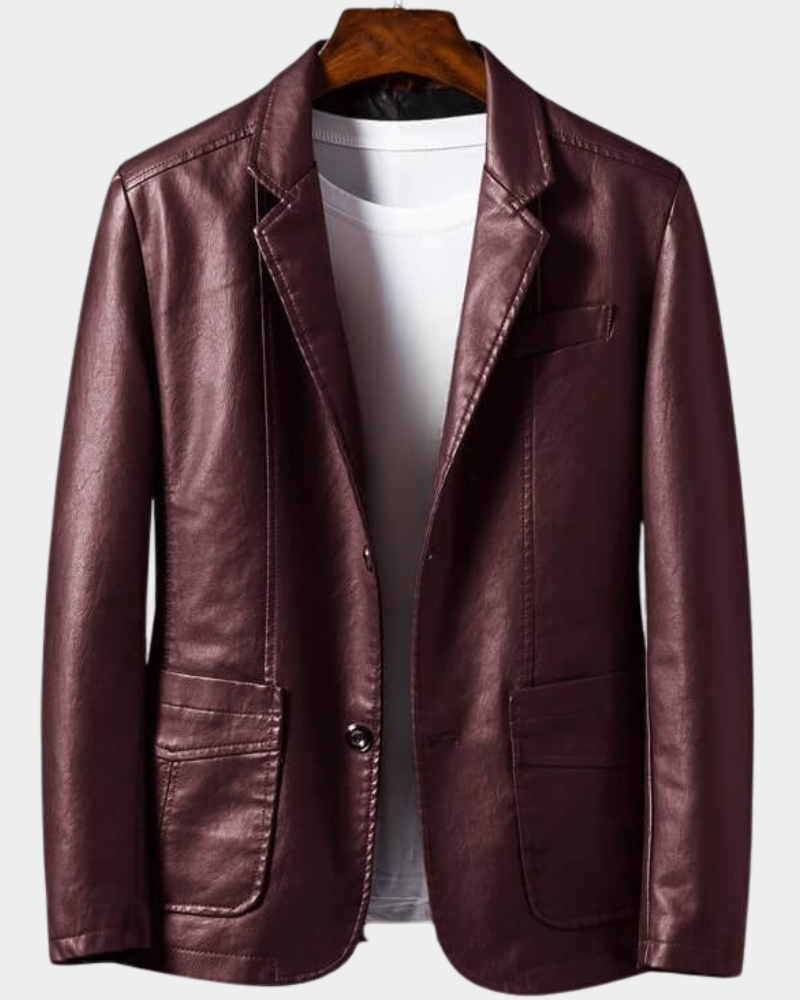 Men's Modern Executive Jacket Tailored Fit Long Sleeve Notched Lapel Smart-Casual