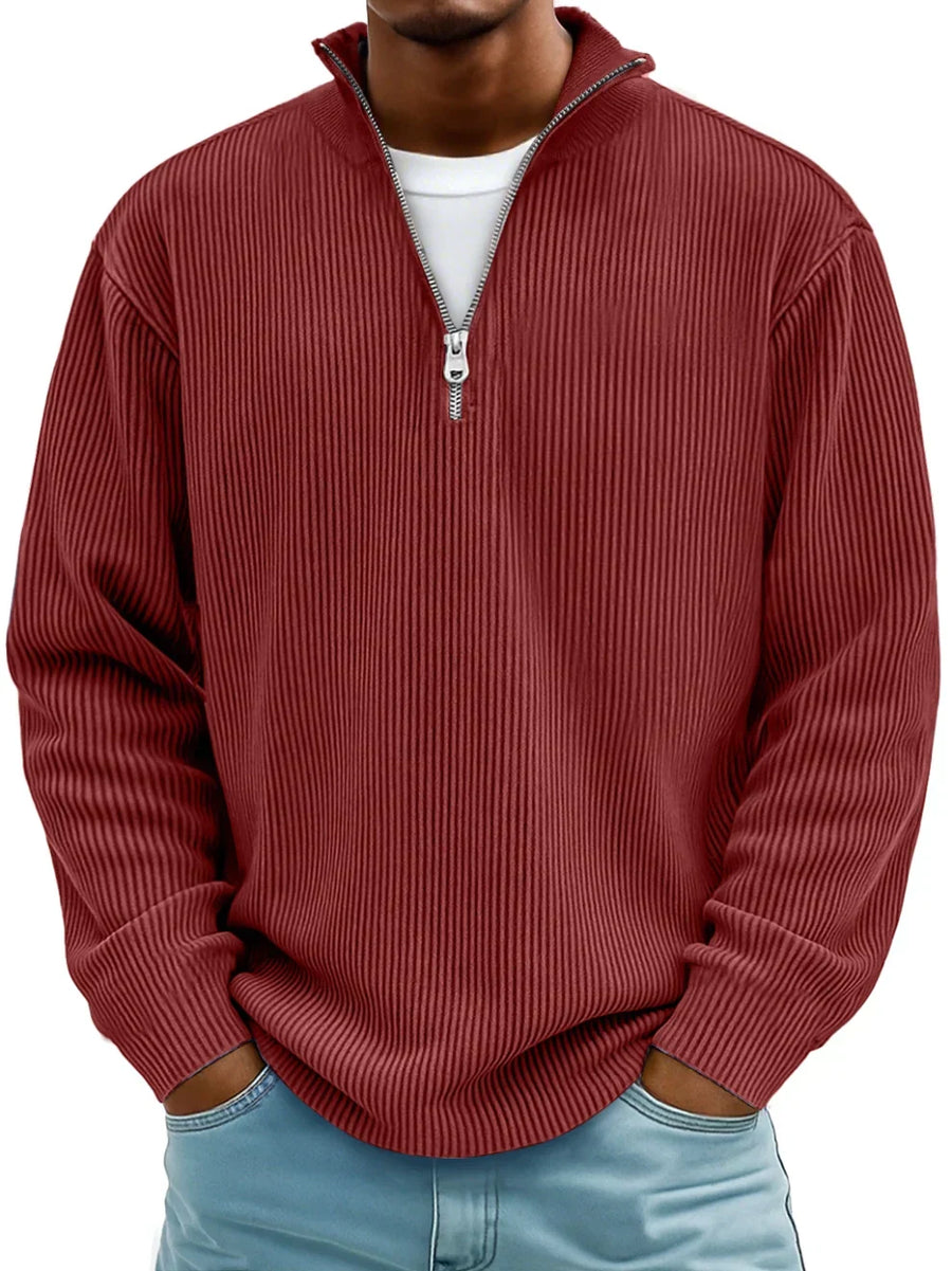 Men's Trendy Knit Jumper Casual Fit Long Sleeve Crew Neck Everyday Wear