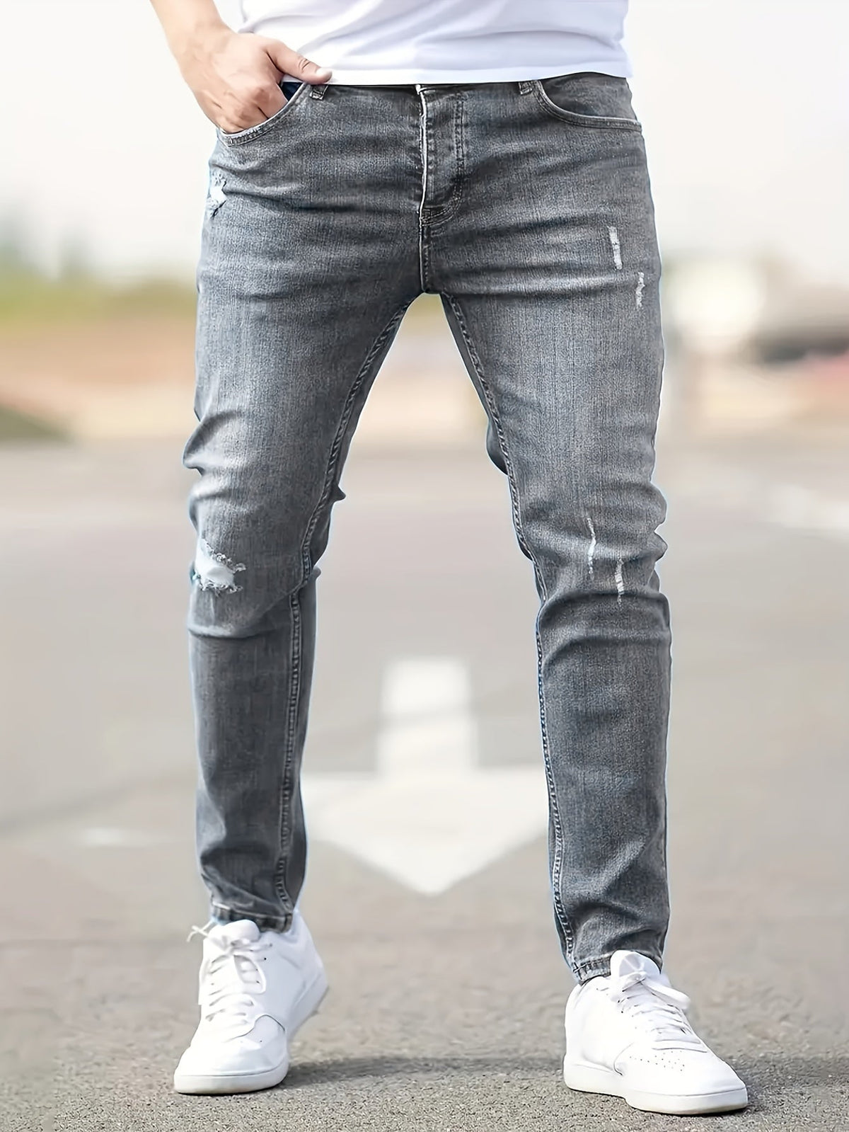 Men's Comfort Fit Jeans Classic Straight Leg Everyday Casual Wear