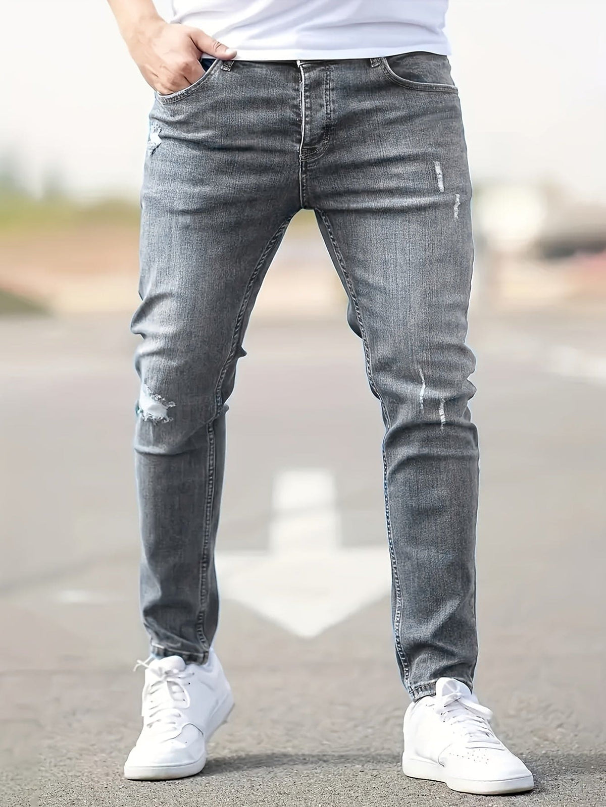 Men's Comfort Fit Jeans Classic Straight Leg Everyday Casual Wear