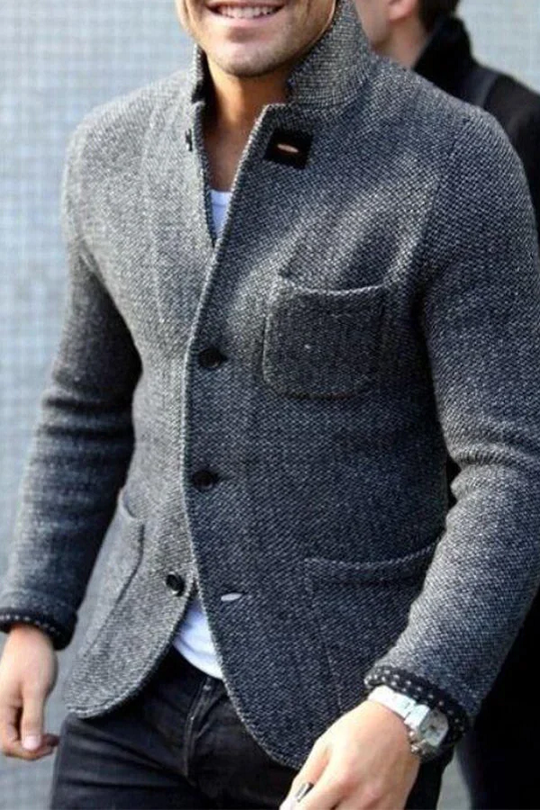 Men's Modern Cardigan Slim Fit Long Sleeve Open Front Casual Layering