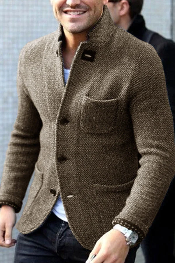 Men's Modern Cardigan Slim Fit Long Sleeve Open Front Casual Layering