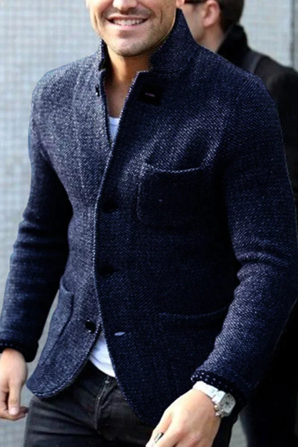 Men's Modern Cardigan Slim Fit Long Sleeve Open Front Casual Layering