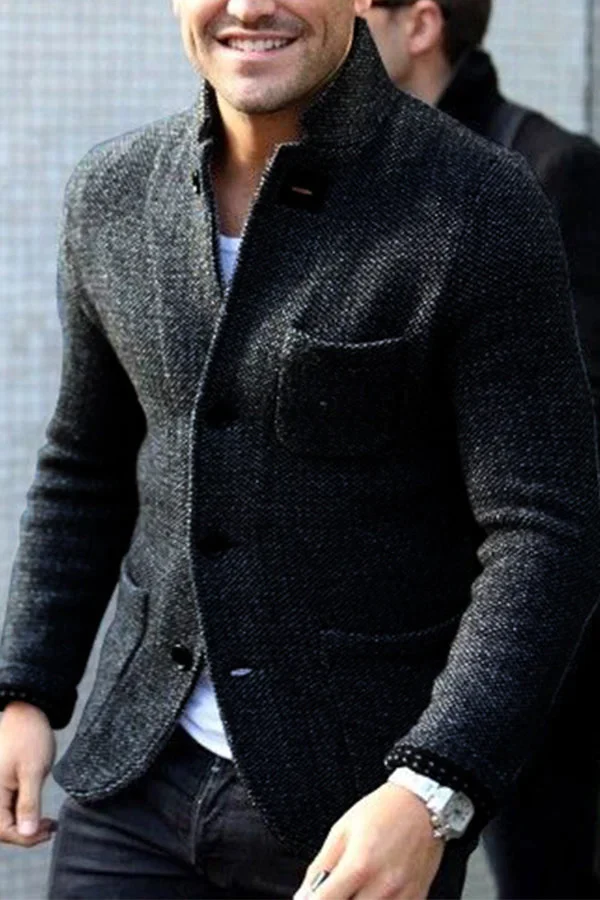 Men's Modern Cardigan Slim Fit Long Sleeve Open Front Casual Layering