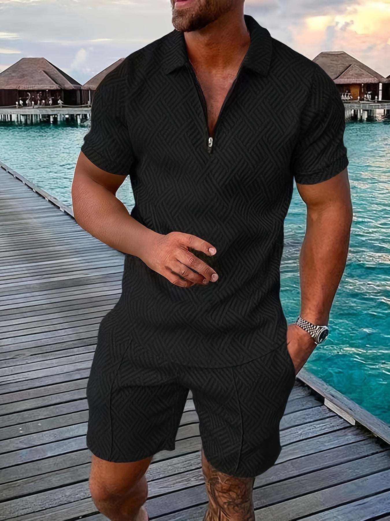 Men's Shirt & Shorts Set