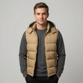 Men's Padded Vest Gilet Bodywarmer Zip-Up Quilted Regular Fit Layering Casual Outdoor Everyday Warm Versatile Braddock