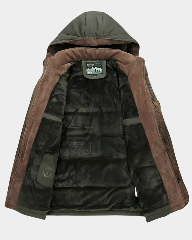 Men's All-Weather Expedition Jacket Full-Zip Adjustable Hood Versatile Outdoor