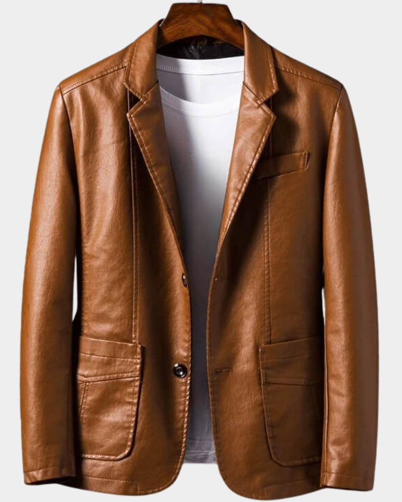 Men's Modern Executive Jacket Tailored Fit Long Sleeve Notched Lapel Smart-Casual