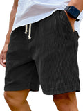 Men's Corduroy Shorts Relaxed Fit Drawstring Waist Casual Everyday Wear