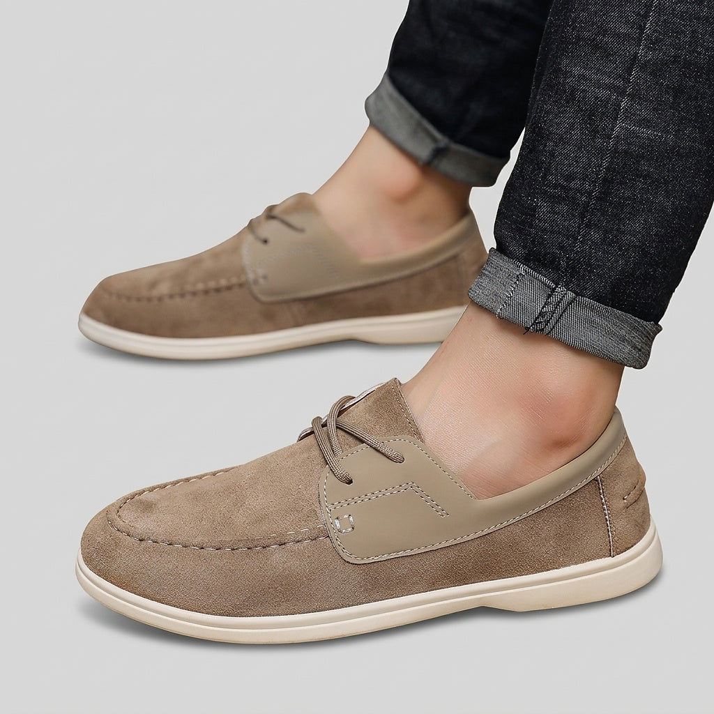 Men’s Casual Loafers with Lace-Up Detail