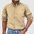 Men's Long-Sleeve Shirt Classic Fit Button-Up Versatile Casual Everyday