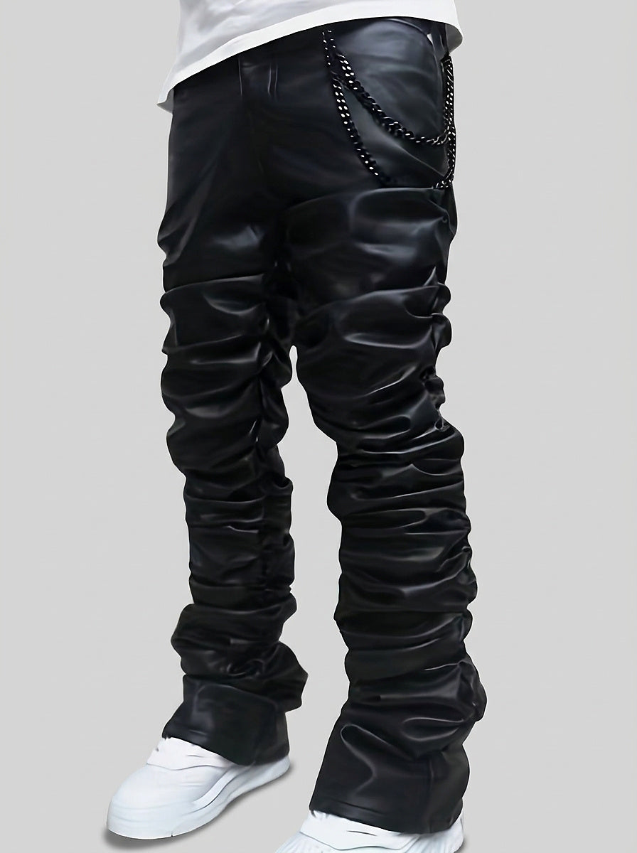 Men’s Ruched Straight-Leg Pants