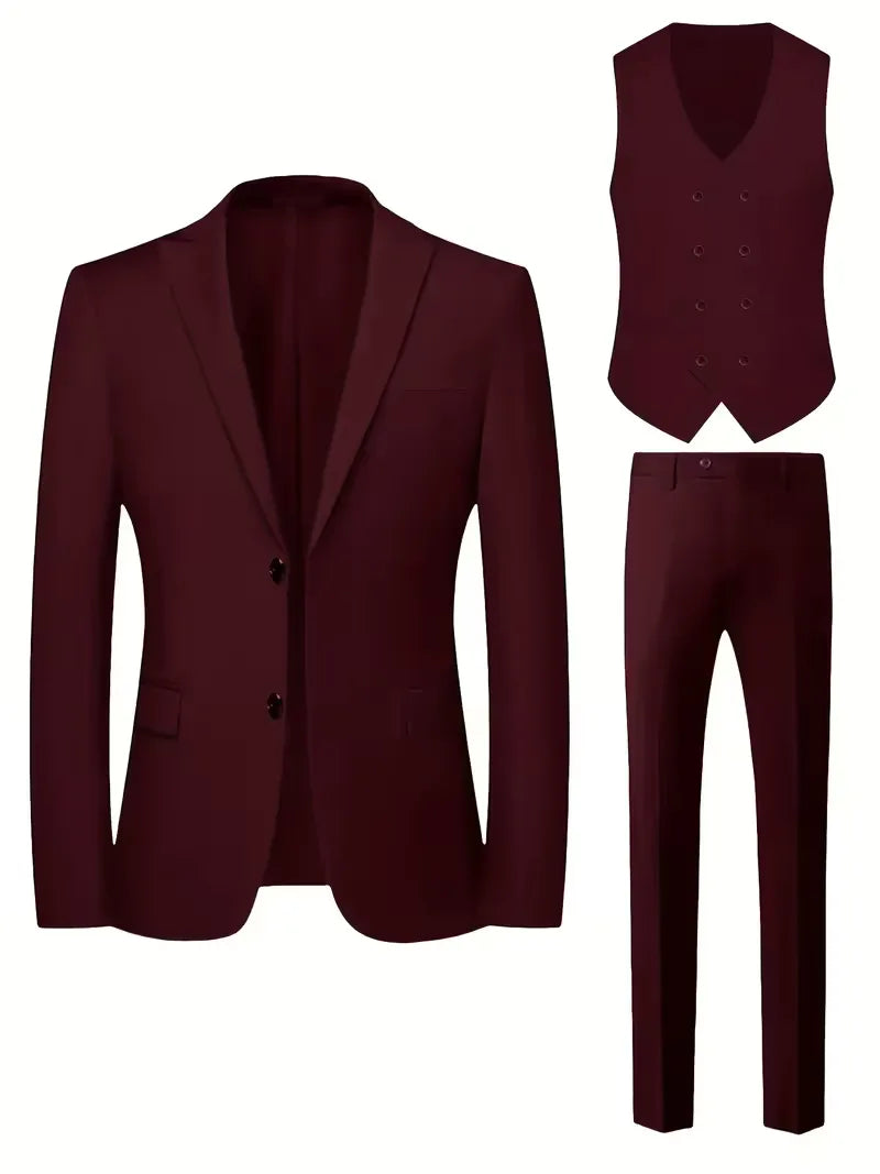 Men's Stylish Slim Fit Suit Set | Double-Breasted