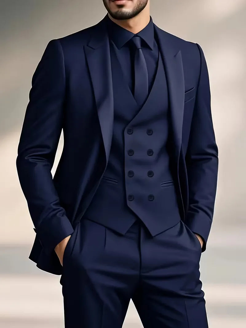 Men's Stylish Slim Fit Suit Set | Double-Breasted