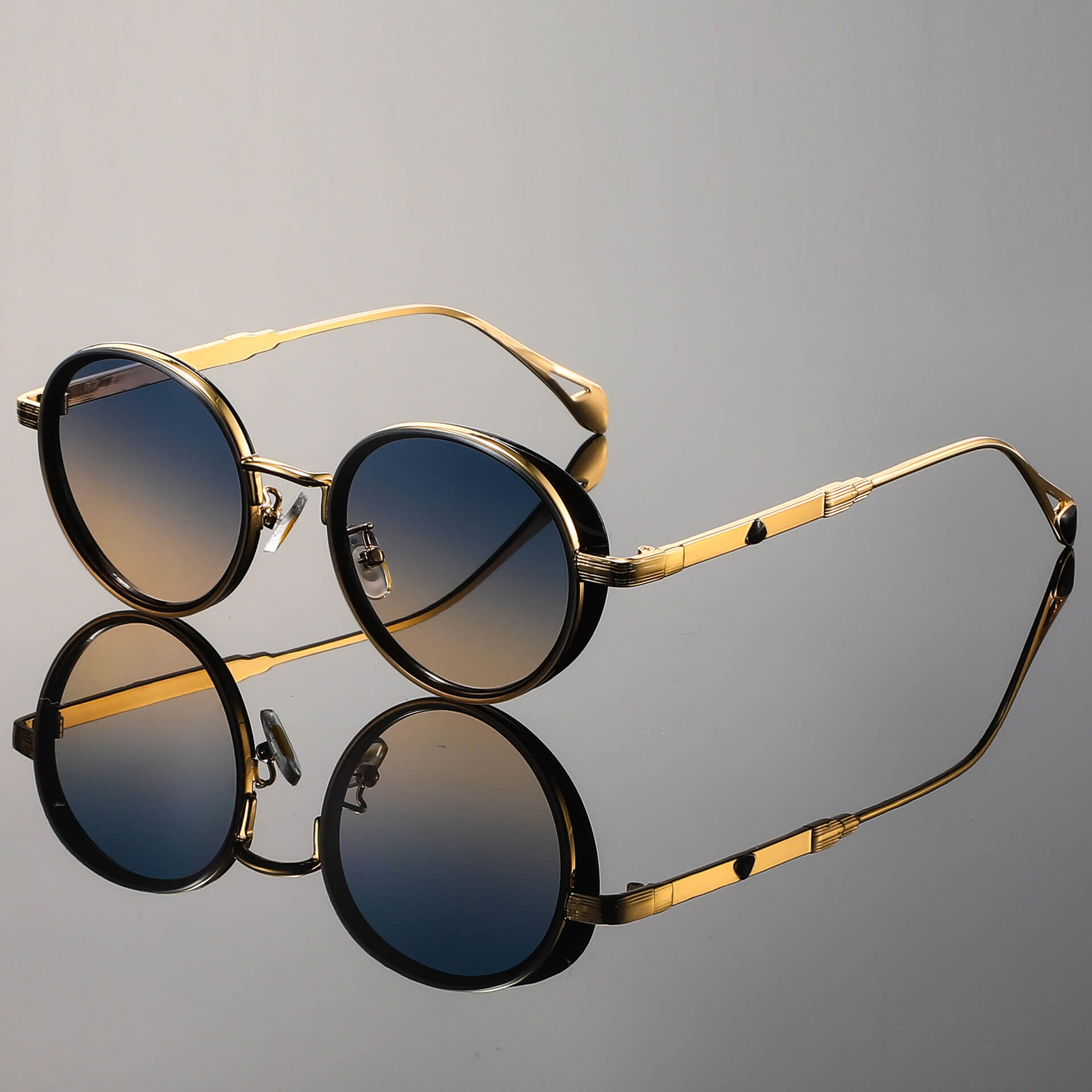 Men's Round Retro Sunglasses | Metal Frame