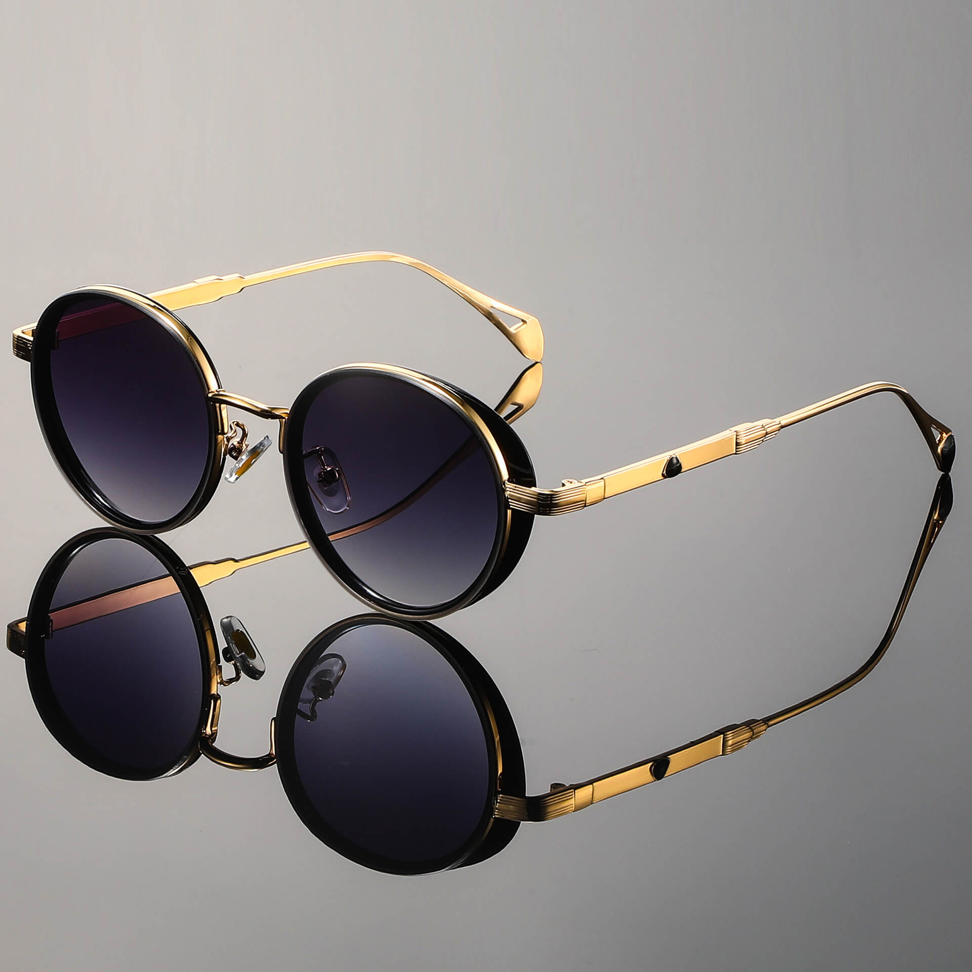Men's Round Retro Sunglasses | Metal Frame